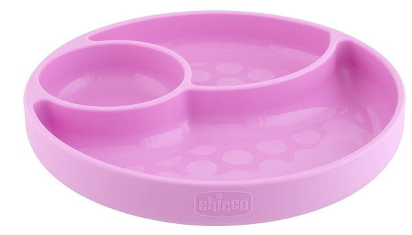 CHICCO PIATTO SILICONE VENTOSA ROSA - Farmadillo