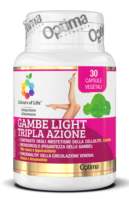 COLOURS OF LIFE GAMBE LIGHT TRIPLA AZIONE 30 CAPSULE VEGETALI 850 MG - Farmadillo