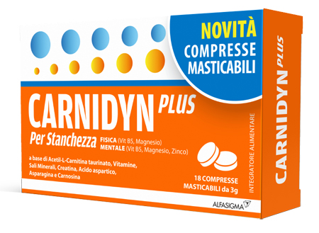 CARNIDYN PLUS 18 COMPRESSE MASTICABILI - Farmadillo