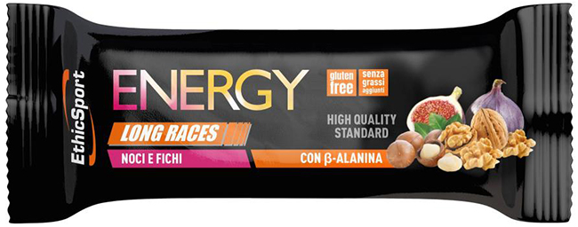 ETHICSPORT ENERGY LONG RACES BARRETTA ENERGETICA CON BETA-ALANINA NOCI E FICHI 40 G - Farmadillo