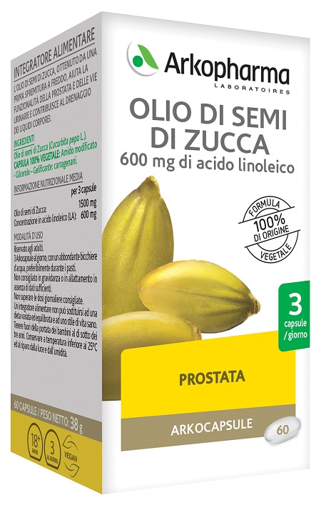 ARKO CAPSULE OLIO SEMI ZUCCA 60 CAPSULE - Farmadillo