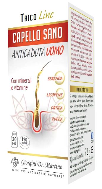 CAPELLO SANO ANTICADUTA UOMO 120 PASTIGLIE - Farmadillo