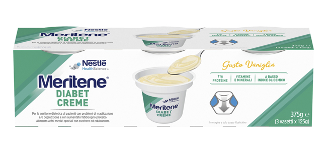 MERITENE DIABET CREME VANIGLIA 3 X 125 G - Farmadillo