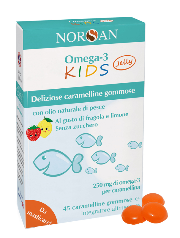 NORSAN OMEGA 3 KIDS 45 CARAMELLINE GOMMOSE - Farmadillo