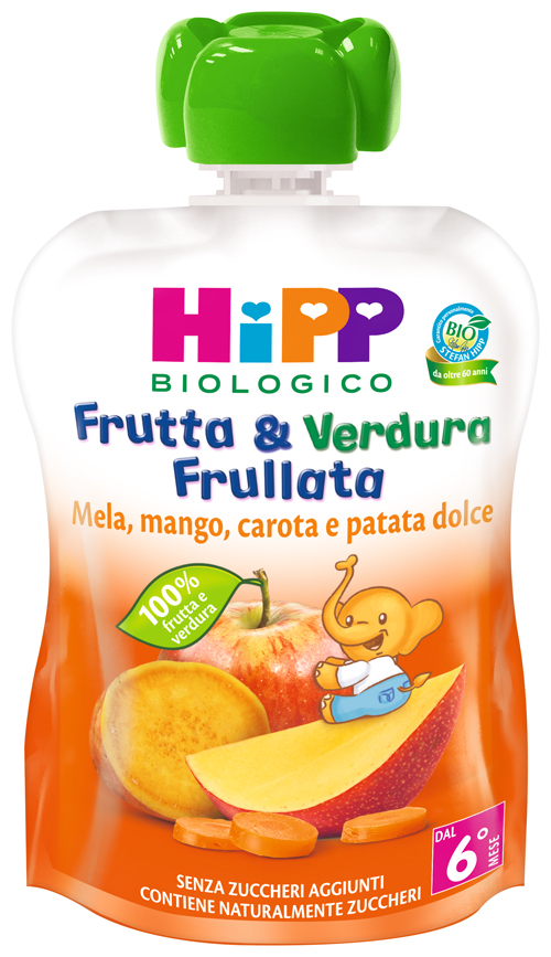 HIPP BIO FRUTTA & VERDURA MELA MANGO CAROTA PATATA DOLCE 90 G - Farmadillo