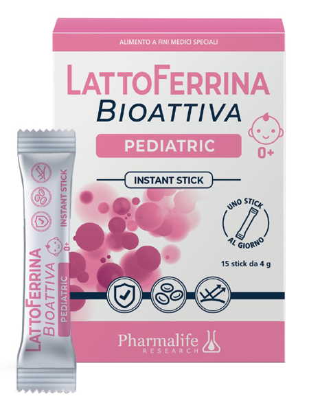 LATTOFERRINA BIOATTIVA PEDIATRIC 15 STICK 4 G - Farmadillo