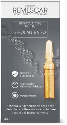 REMESCAR RINNOVATORE NOTTE ESFOLIANTE VISO 5 FIALE X 2 ML - Farmadillo