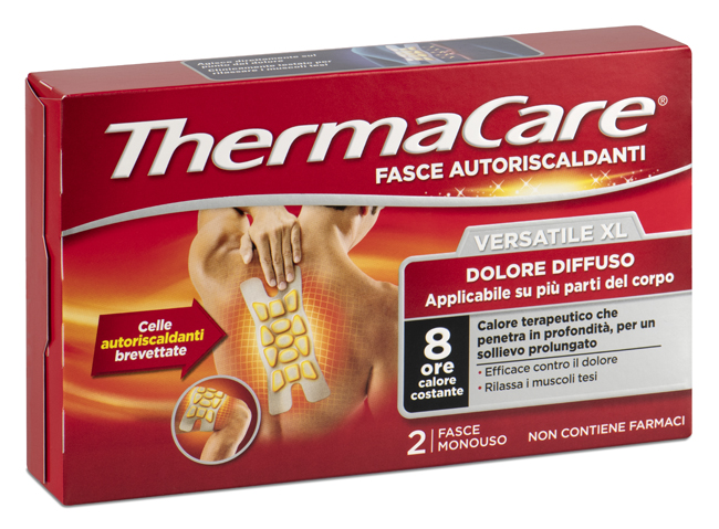 FASCIA AUTORISCALDANTE VERSATILE THERMACARE XL 2 PEZZI - Farmadillo