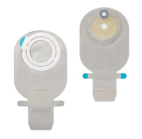 SENSURA MIO FLEX SISTEMA 2 PEZZI CON AGGANCIO ADESIVO SACCA ILEOSTOMIA TRASPARENTE 70MM DA 550 ML 30 PEZZI - Farmadillo