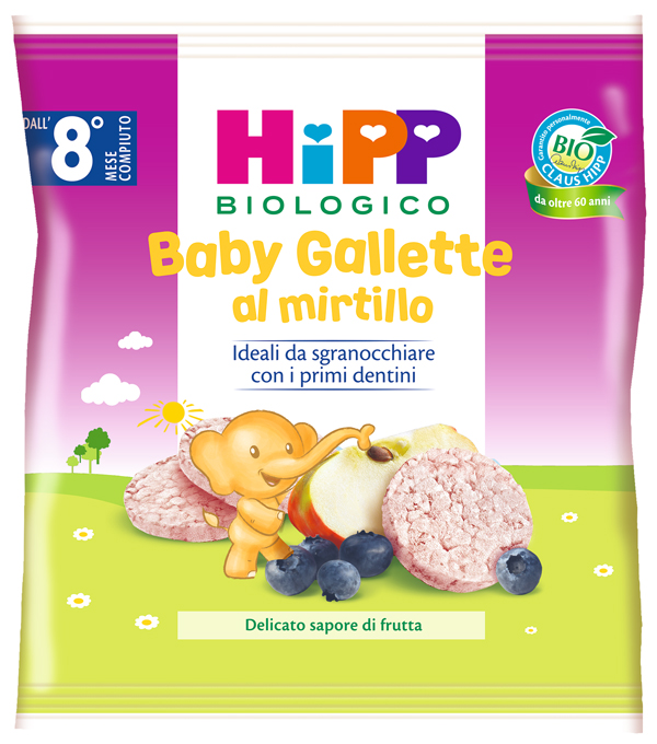 HIPP BABY GALLETTE DI RISO AL MIRTILLO 30 G - Farmadillo