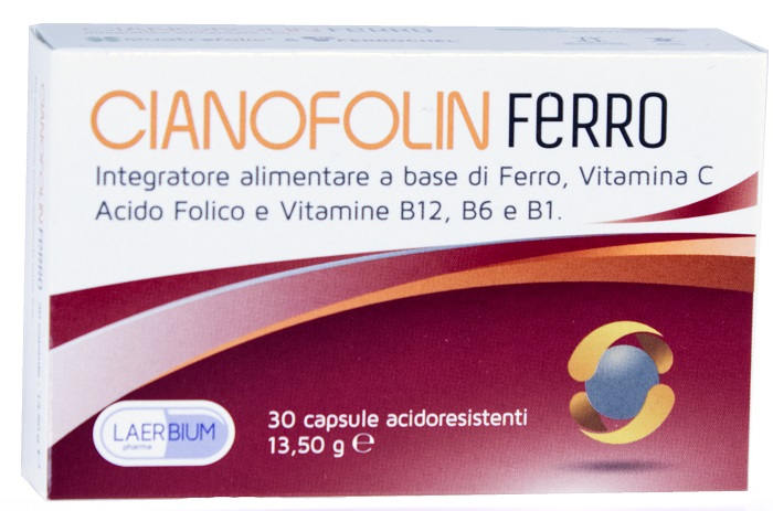 CIANOFOLIN FERRO 30 CAPSULE - Farmadillo
