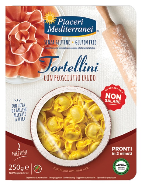 PIACERI MEDITERRANEI TORTELLINI PROSCIUTTO 250 G - Farmadillo