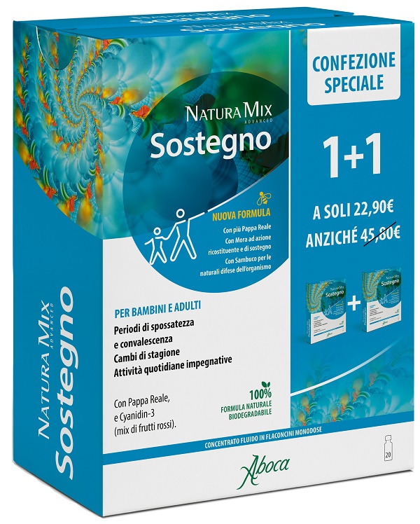 NATURA MIX ADVANCED SOSTEGNO 10 FLACONCINI + 10 FLACONCINI CONFEZIONE SPECIALE - Farmadillo