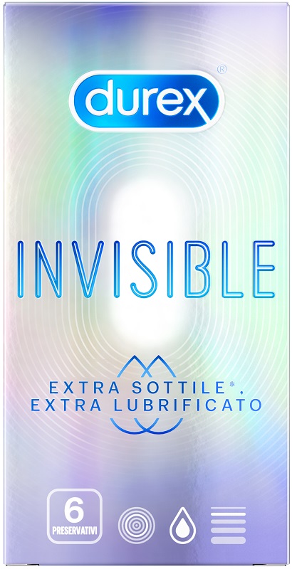 DUREX INVISIBLE EXTRA LUBRIFICATO 6 PEZZI - Farmadillo