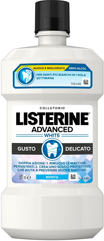 LISTERINE ADVANCED WHITE 500 ML GUSTO DELICATO - Farmadillo