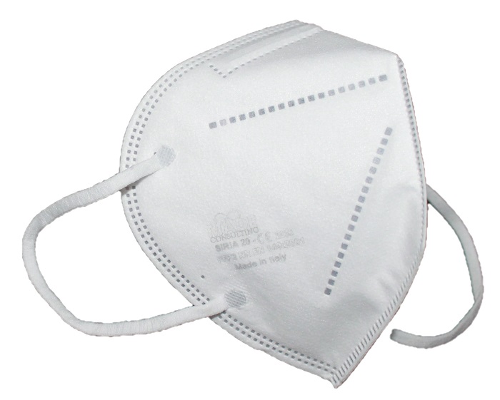 SIRIA 20 SEMIMASCHERA FILTRANTE NERA ANTIPOLVERE FFP2 NR MONOUSO PER ADULTI - Farmadillo