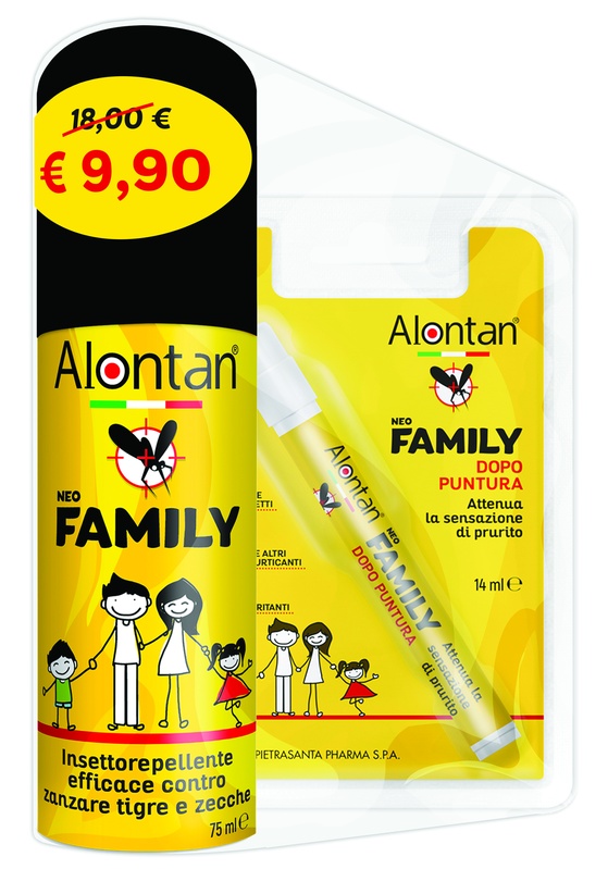BI PACK NEO FAMILY SPRAY 75 ML + AFTERBITE DOPO PUNTURA 14 ML - Farmadillo