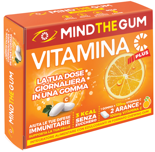 MIND THE GUM VITAMINA C AGRUMI 18 GOMME CONFETTATE - Farmadillo
