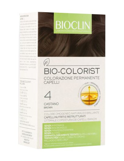 BIOCLIN BIO COLOR FAST&PERFECTION 4,0 CASTANO CREMA COLORANTE 60 ML + RIVELATORE IN CREMA 60 ML + BIO COLOR SHAMPOO 10 ML + BIO COLOR MASCHERA 10 ML - Farmadillo