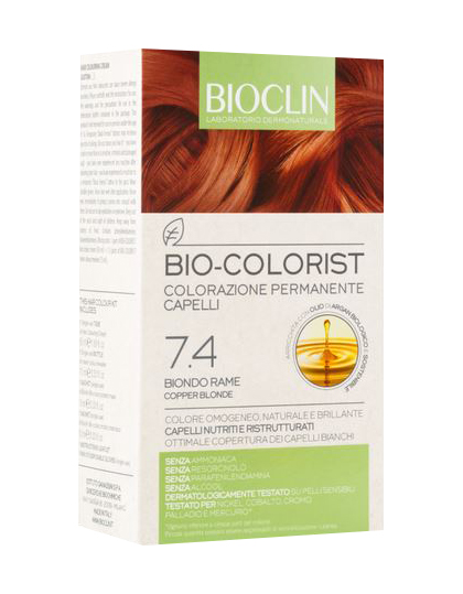 BIOCLIN BIO COLOR FAST&PERFECTION 6,4 BIONDO SCURO RAMATO CREMA COLORANTE 60 ML + RIVELATORE IN CREMA 60 ML + BIO COLOR SHAMPOO 10 ML + BIO COLOR MASCHERA 10 ML - Farmadillo