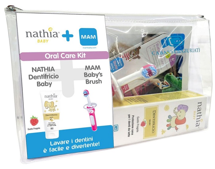 ORAL CARE KIT NEUTRO 1 DENTIFRICIO BABY NATHIA 50 ML + 1 MAM BABY'S BRUSH - Farmadillo