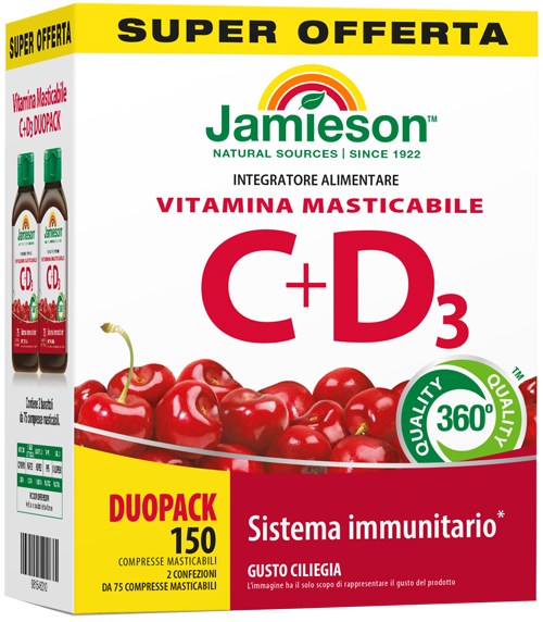 JAMIESON DUOPACK VITAMINA C+D 150 COMPRESSE - Farmadillo