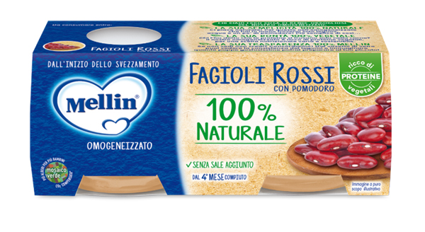 MELLIN OMOGENEIZZATO FAGIOLI ROSSI 2 X 80 G - Farmadillo