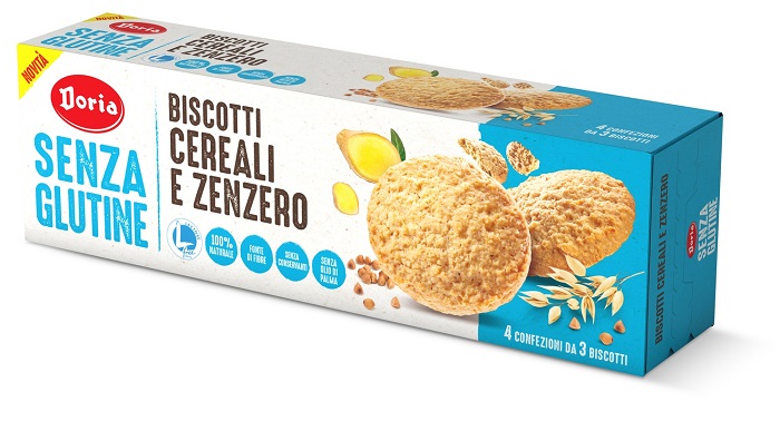 DORIA BISCOTTI CEREALI-ZENZERO 4X37,5 G - Farmadillo