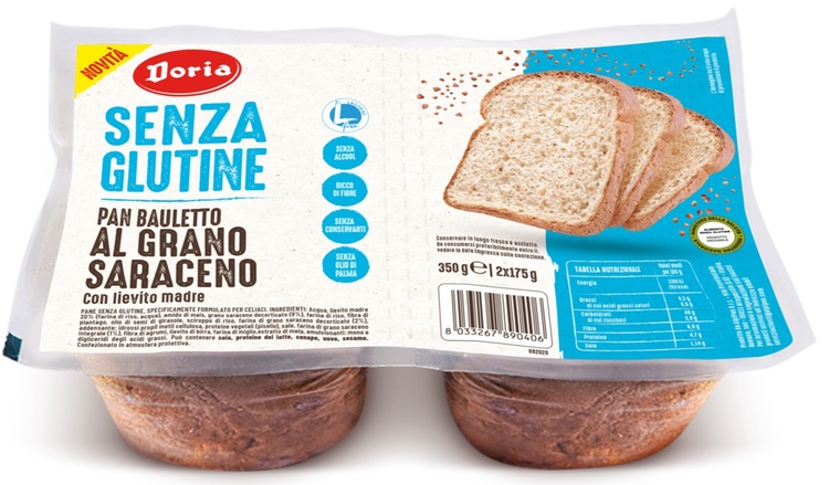 DORIA PAN BAULETTO GRANO SARACENO 2 PEZZI DA 175 G - Farmadillo