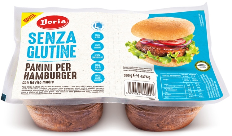 DORIA PANINI HAMBURGER 4X75 G - Farmadillo