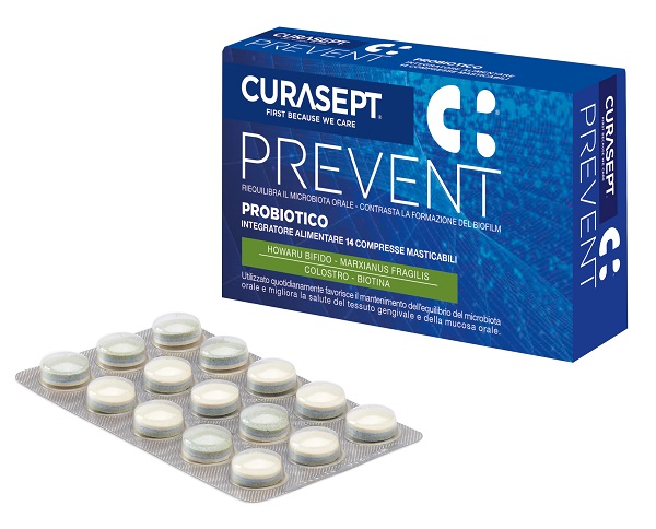 CURASEPT PREVENT PROBIOTICO 14 COMPRESSE MASTICABILI - Farmadillo