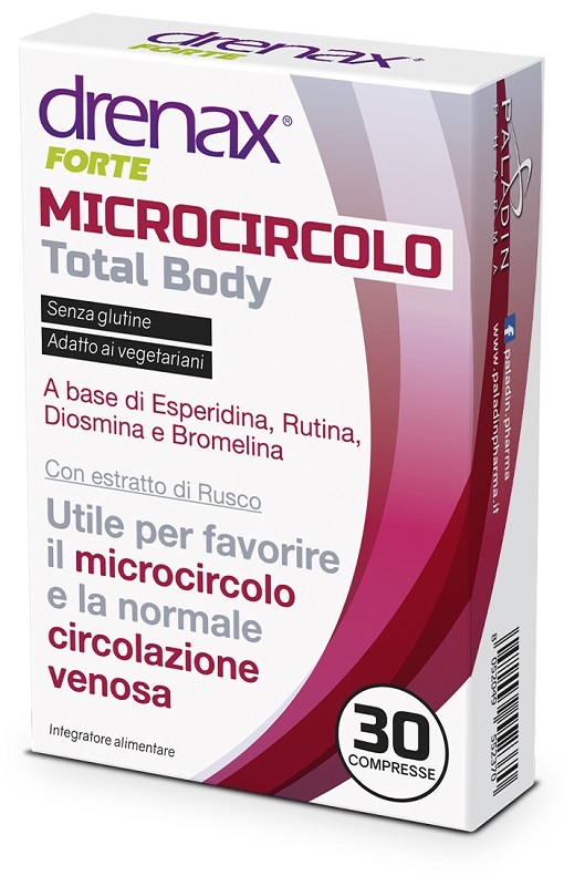 DRENAX FORTE MICROCIRCOLO TOTAL BODY 30 COMPRESSE - Farmadillo