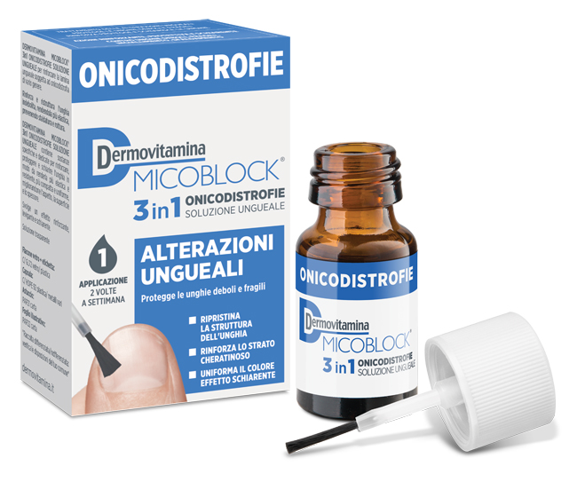DERMOVITAMINA MICOBLOCK 3 IN 1 ONICODISTROFIE ALTERAZIONI UNGUEALI 7 ML - Farmadillo