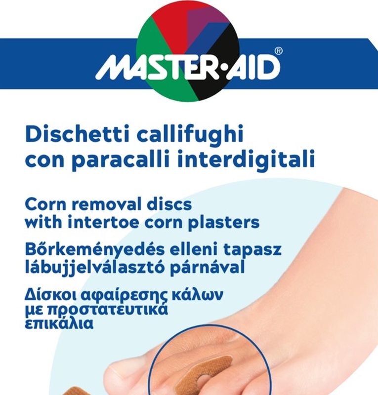 DISCHETTO CALLIFUGO 6 PEZZI + PARACALLO 6 PEZZI INTERDIGITALI MASTER-AID FOOTCARE B5 - Farmadillo