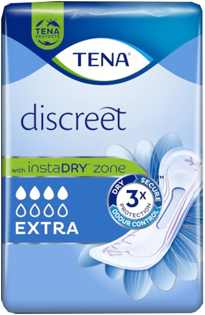 ASSORBENTE INCONTINENZA LEGGERA TENA DISCREET EXTRA 10 PEZZI - Farmadillo