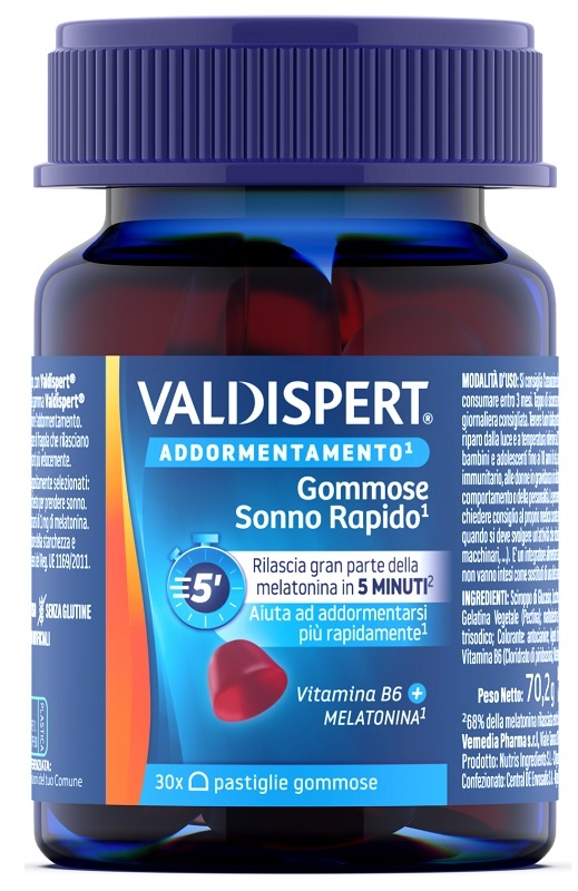 VALDISPERT GOMMOSE SONNO RAPIDO 30 PASTIGLIE GOMMOSE - Farmadillo