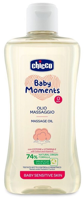 CHICCO BABY MOMENTS OLIO MASSAGGIO SENSITIVE 200 ML - Farmadillo