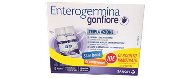 ENTEROGERMINA GONFIORE 10 + 10 BUSTINE - Farmadillo