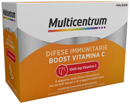 MULTICENTRUM DIFESE IMMUNITARIE BOOST VITAMINA C 14 BUSTINE - Farmadillo