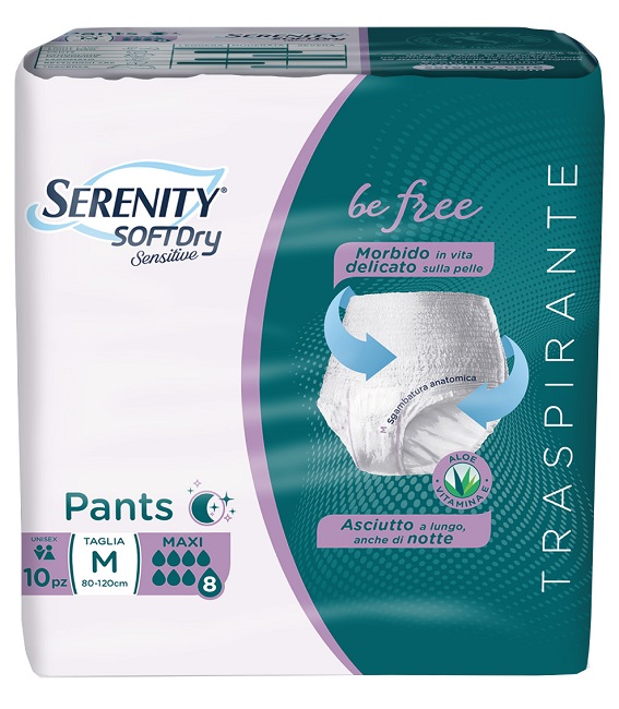 SERENITY PANTS SD SENSITIVE BE FREE MAXI M 10 PEZZI - Farmadillo