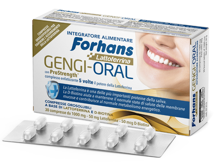 FORHANS LATTOFERRINA GENGI ORAL 30 COMPRESSE - Farmadillo