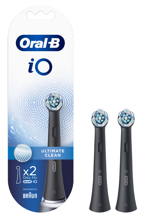 ORALB POWER REFILL IO ULTIMATE CLEAN BLACK 2 PEZZI - Farmadillo