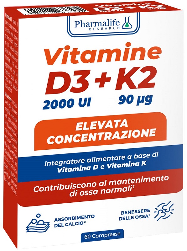 VITAMINE D3+K2 60 COMPRESSE - Farmadillo