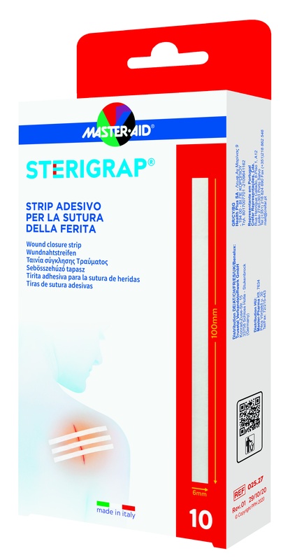 MASTER-AID STERIGRAP STRIP ADESIVO SUTURA FERITE 100X6 MM 10 PEZZI - Farmadillo