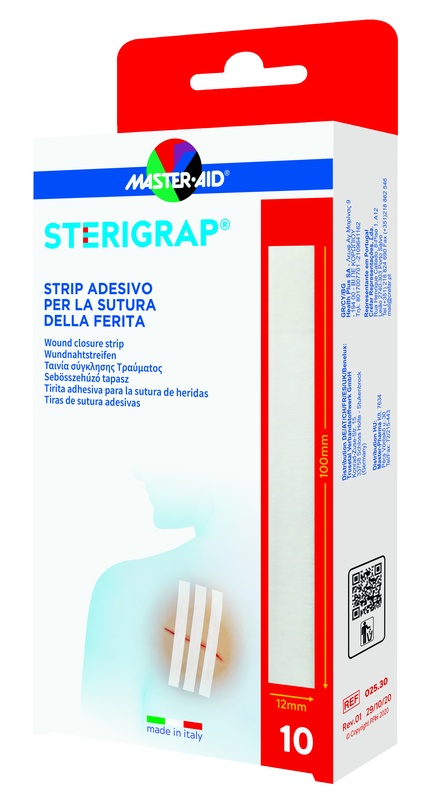 MASTER-AID STERIGRAP STRIP ADESIVO SUTURA FERITE 100X12 MM 6 PEZZI - Farmadillo