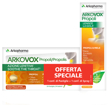 ARKOVOX PROPOLI PACK 24 COMPRESSE + SPRAY 30 ML - Farmadillo