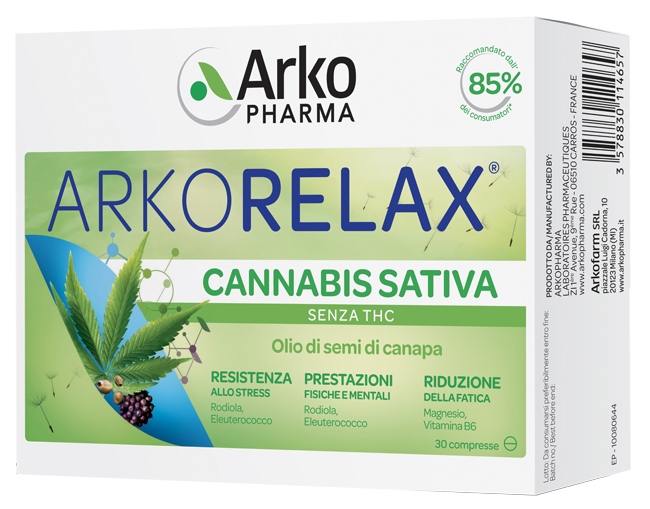 ARKORELAX CANNABIS SATIVA 30 COMPRESSE - Farmadillo