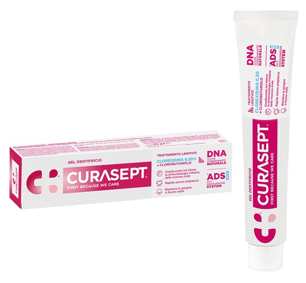CURASEPT GEL DENTIFRICIO ADS DNA TRATTAMENTO LENITIVO 75 ML - Farmadillo
