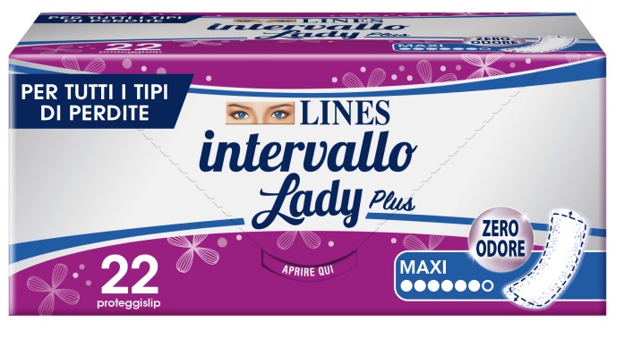 PROTEGGISLIP LINES INTERVALLO LADY PLUS MAXI 22 PEZZI - Farmadillo