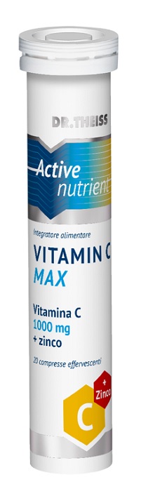 THEISS ACTIVE NUTRIENT VIT C MAX 20 COMPRESSE EFFERVESCENTI LIMONE 80 G - Farmadillo